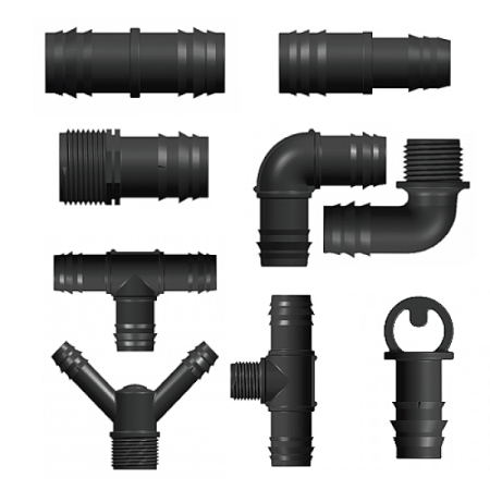 Steckverbinder für Tropfrohr / Tropfschlauch 25 mm für Rain-Bird XFS XFD DBL100 XQF usw. geeignet